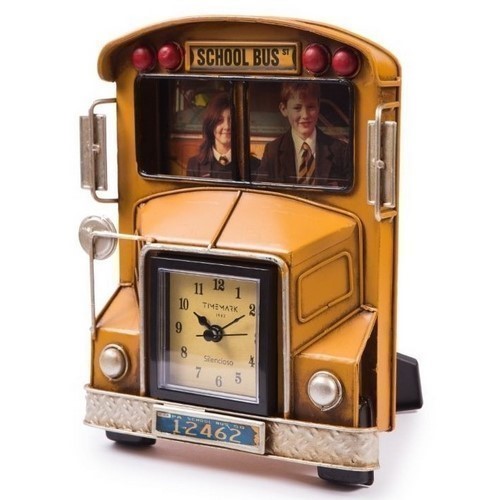 RELOJ DECORATIVO TIMEMARK CL214 SCHOOL BUS VINTAGE